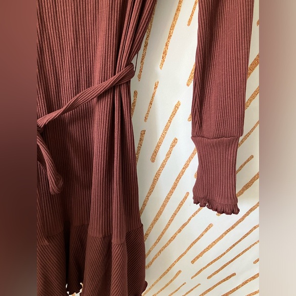 Amour Vert Ziggy Paris Rib Dress in Mocha - Picture 4 of 10